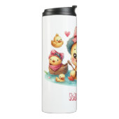 Niedliche gelbe Ente Thermosbecher (Nach links gedreht)