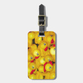 Niedliche gelbe Gummiduckies Gepäckanhänger (Vorderseite vertikal)