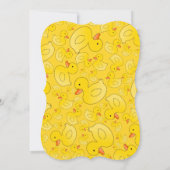 Niedliche gelbe Gummienten Einladung (Rückseite)