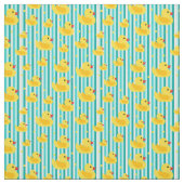 Niedliche gelbe Gummiknöpfe gestreift Bathtime Mus Stoff (Muster)