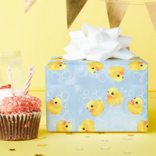 Niedliche Gelbe Gummikraut-Duckies Bath Bubbles Geschenkpapier