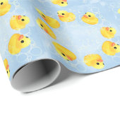 Niedliche Gelbe Gummikraut-Duckies Bath Bubbles Geschenkpapier (Rolleneckpunkt)