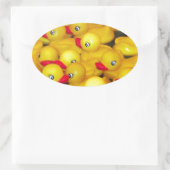 Niedliche gelbe Gummilöffel Ovaler Aufkleber (Tasche)