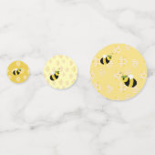 Niedliche gelbe Hummelbienen und Honeycomb Babydus Konfetti (Vorderseiten)