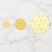 Niedliche gelbe Hummelbienen und Honeycomb Babydus Konfetti (Rückseiten)