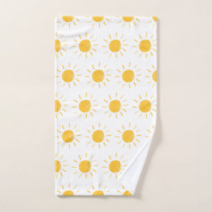 Niedliche, gelbe Illustration Handtuch