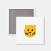 Niedliche Gelbe Katze Magnet (Vorderseite/Rückseite)