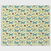 Niedliche Gelbe Liebe Bug Insekten für Bug Liebhab Geschenkpapier (Flach)