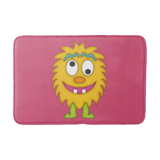 Niedliche gelbe Monster-Kinder Badematte