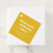 Niedliche gelbe Paare Dusche Danke Geschenkanhänger (Beispiel)