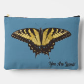 Niedliche Gelbe Schmetterling und Initial auf Zube Zubehörtasche (Vorderseite)