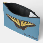 Niedliche Gelbe Schmetterling und Initial auf Zube Zubehörtasche (Offen)