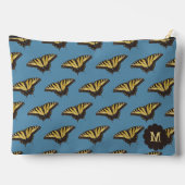 Niedliche Gelbe Schmetterling und Initial auf Zube Zubehörtasche (Rückseite)