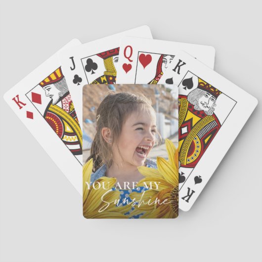 Niedliche gelbe Sonnenblume Sie sind mein Sonnensc Spielkarten (Rückseite)