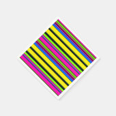 Niedliche gelbe Streifen Serviette (Ecke)