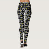 Niedliche gelbe Tennisballspiele Leggings (Rückseite)