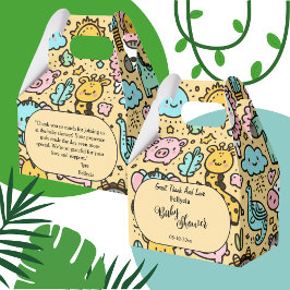 Niedliche gelbe Tierdoddles Geschenkschachtel