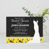 Niedliche Gelbe und Schwarze Biene Einladung (Stehend Vorderseite)