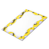 Niedliche Gelbe und Schwarze Biene Notizblock (angewinkelt)