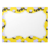 Niedliche Gelbe und Schwarze Biene Notizblock (Vorderseite)