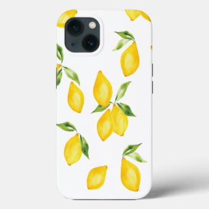Niedliche gelbe Zitrone Aquarellfrucht Speck iPhon Case-Mate iPhone Hülle