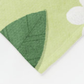 Niedliche gelbe Zitronen, weiße Blume und grüne Bl Fleecedecke (Ecke)