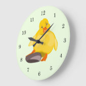 Niedliche Gelbente Große Wanduhr (Winkel)