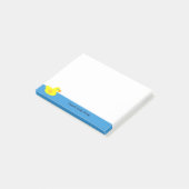 Niedliche Gelbente Individuelle Name Post-it Klebezettel (angewinkelt)