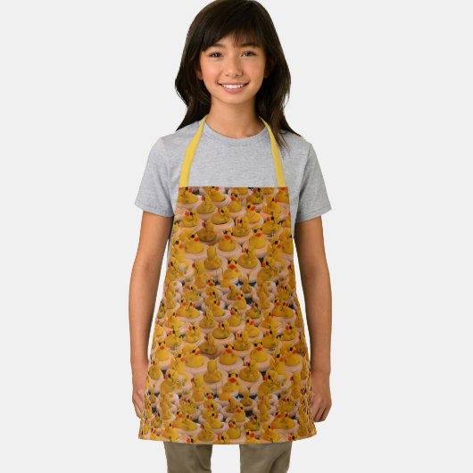 Niedliche Gelbkautschuk-Enten Tiermuster Schürze (Insitu)