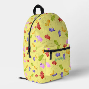 Niedliche Gelee-Babys springen Cartoon-Muster Bedruckter Rucksack
