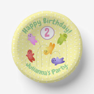 Niedliche Gelee Babys Süßigkeiten Bonbons Cartoon Pappteller