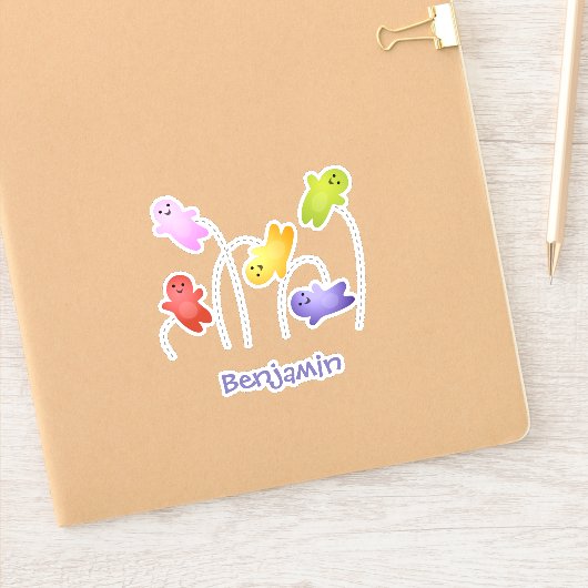 Niedliche Gelee Babys Süßigkeiten Süßigkeiten Cart Aufkleber (Notizbuch)