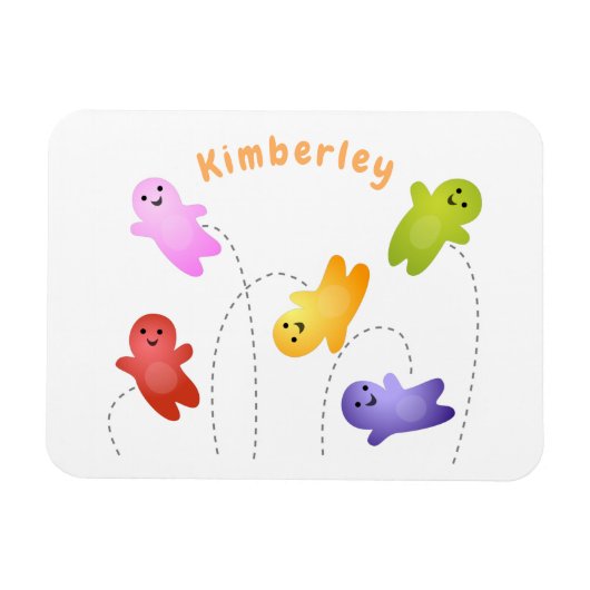 Niedliche Gelee Babys Süßigkeiten Süßigkeiten Cart Magnet (Horizontal)