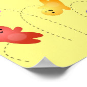 Niedliche Gelee Babys Süßigkeiten Süßigkeiten Cart Poster (Ecke)