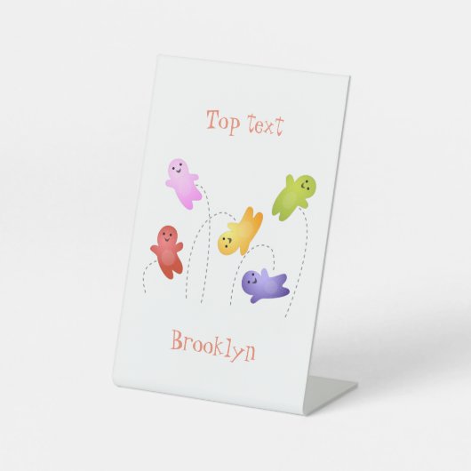 Niedliche Gelee Babys Süßigkeiten Süßigkeiten Cart Sockelschild (Vorderseite)