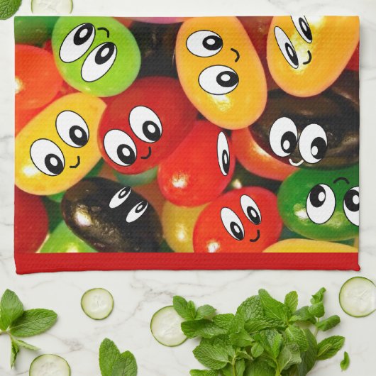 Niedliche Gelee-Bohne Geschirrtuch (Gefaltet)