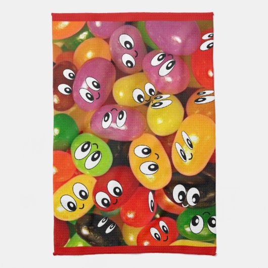Niedliche Gelee-Bohne Geschirrtuch (Vertikal)