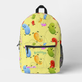 Niedliche Geleebohnen springen Cartoon Muster Bedruckter Rucksack (Vorderseite)