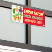 Niedliche Gemüseprodukte zum Verkauf Cartoon Banner (Äußeres Gebäude)