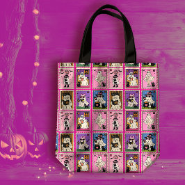 Niedliche, gemütliche Geister und Katzen-Muster Tasche