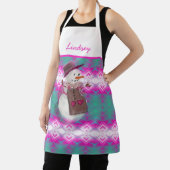 Niedliche, gemütliche Snow Girl Winter Gemustert Schürze (InSitu)