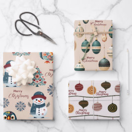 Niedliche, gemütliche Whimsikskandinavische Geschenkpapier Set