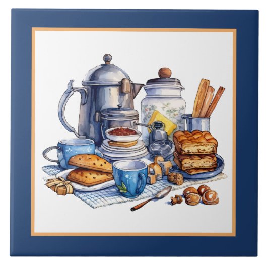 Niedliche, gemütliche Zuhause-Küche Fliese (Vorderseite)