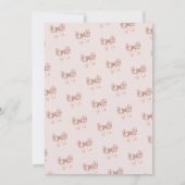 Niedliche Gender Neutral Bow Ribbon Baby Dusche Einladung (Rückseite)