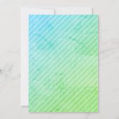 Niedliche Gender Neutral Clothesline Boho Babydusc Einladung (Rückseite)