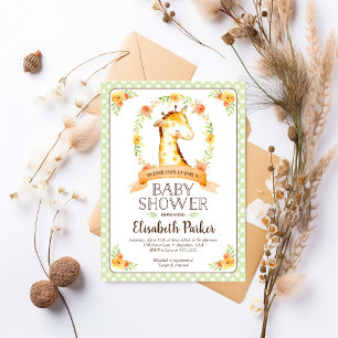 Niedliche Gender Neutral Giraffe Kinderdusche Einl Einladung