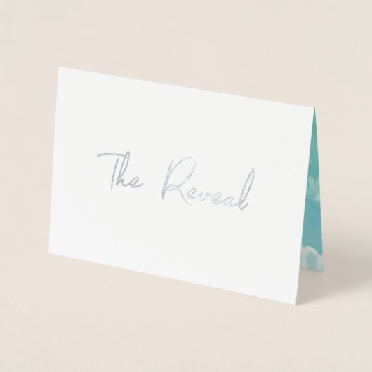 Niedliche Gender Reveal Karte (Vorderseite)