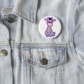Niedliche Genderfluid-Stolperflagge Giraffe Rosa L Button (Beispiel)