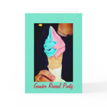 Niedliche Genderoffenbarung, Einladungskarte