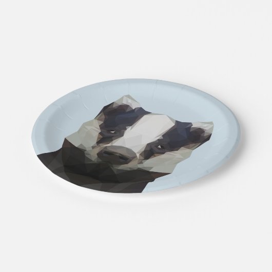 Niedliche geometrische Dachplatte Pappteller (Schrägansicht)